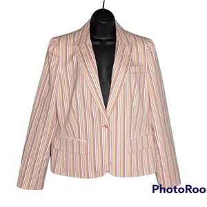 Apostrophe Stretch Striped Blazer Size 14